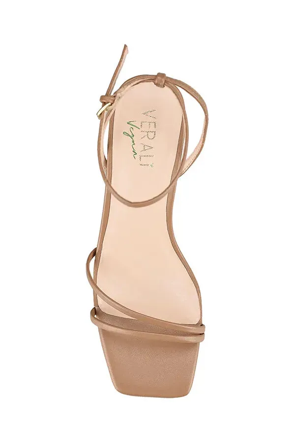 Stevie Block Heels Dark Camel