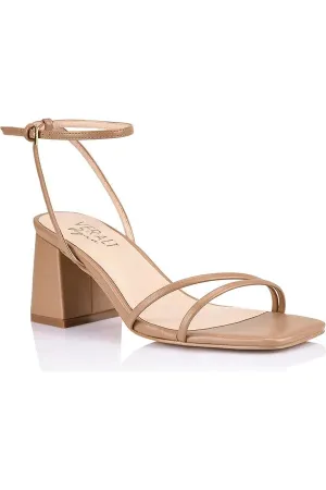 Stevie Block Heels Dark Camel