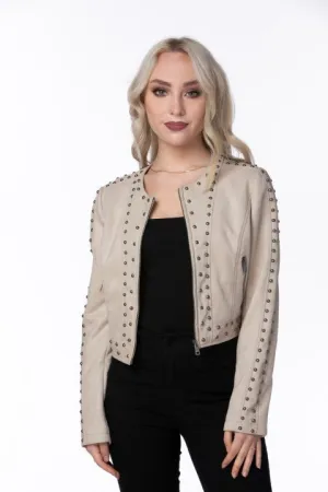 Studded Vegan Leather Jacket