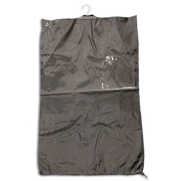 Suitbag with drawstring base and window  (cartons of 50 bags)