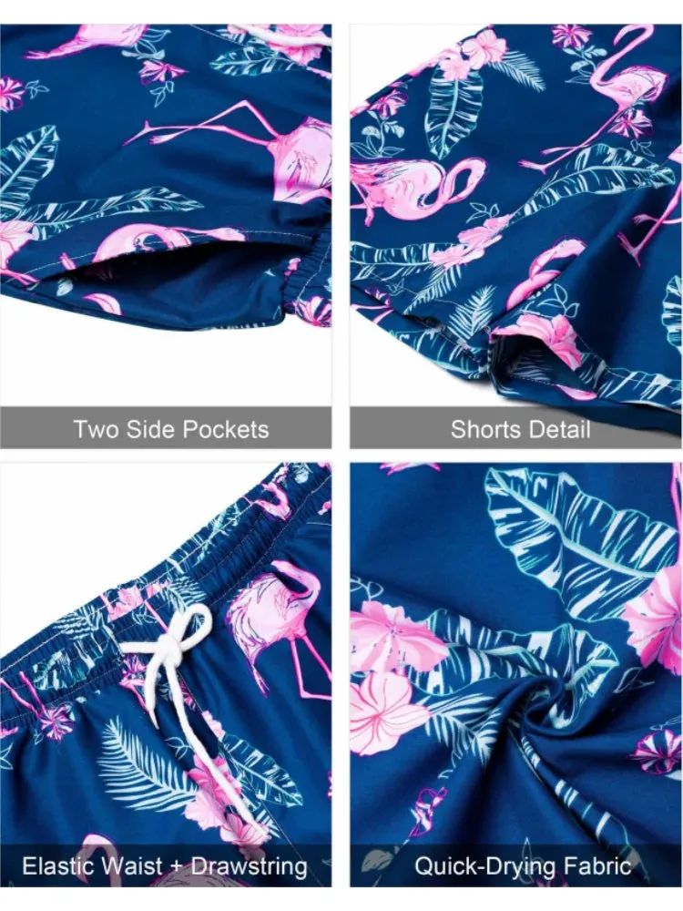 Summer Men's Hawaiian Shirt & Shorts Set
