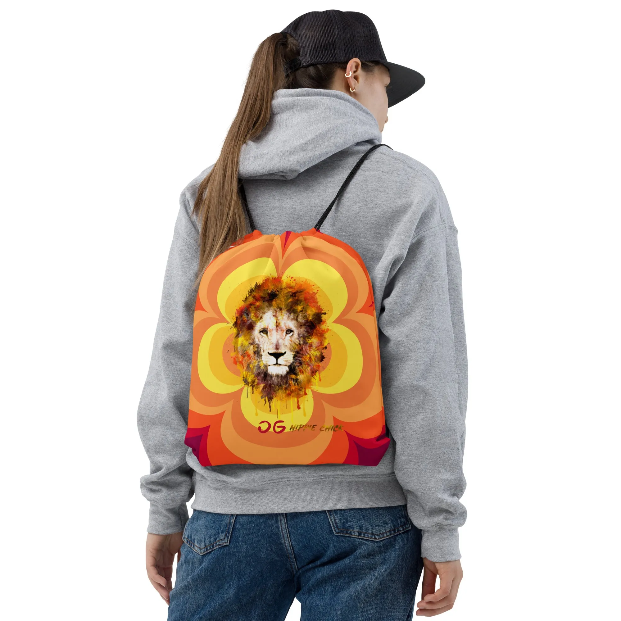 Sunny Flower 2 Drawstring Bag