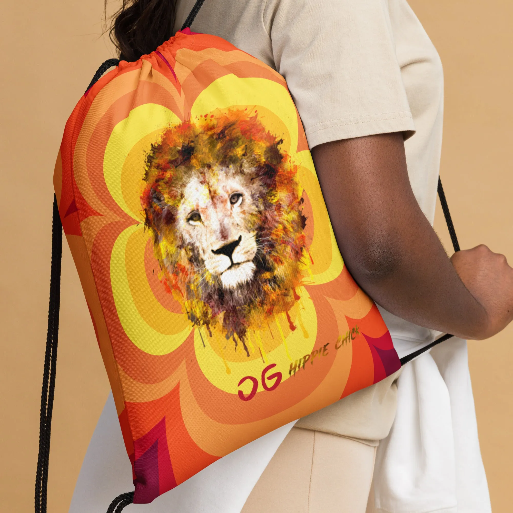 Sunny Flower 2 Drawstring Bag