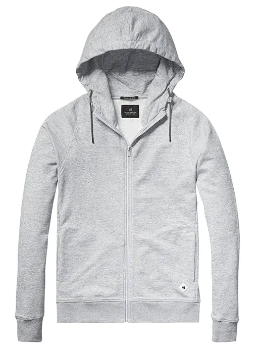 Sweat Zip-Through Hoodie Grey Melange