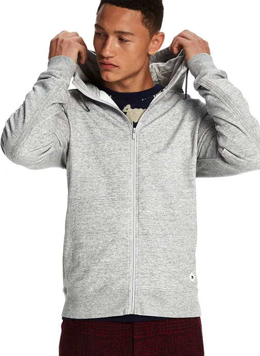 Sweat Zip-Through Hoodie Grey Melange