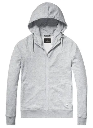 Sweat Zip-Through Hoodie Grey Melange