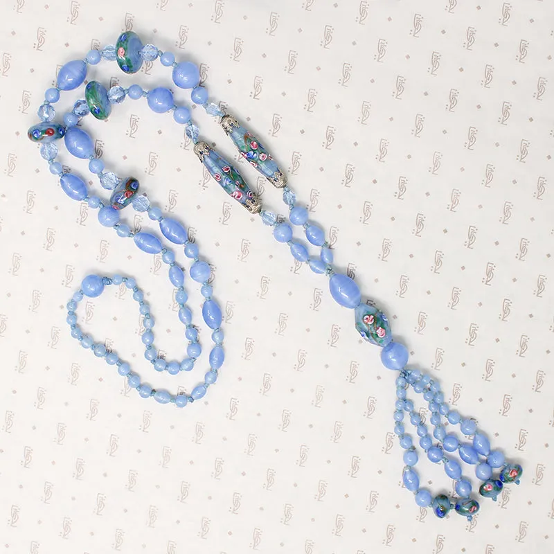 Sweetest Sautoir Venetian Lampwork Bead Necklace