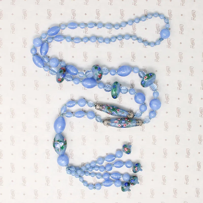 Sweetest Sautoir Venetian Lampwork Bead Necklace