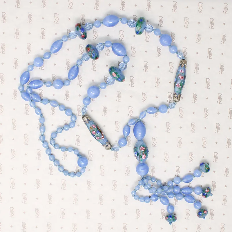 Sweetest Sautoir Venetian Lampwork Bead Necklace