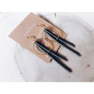 Tassel Hoop Earrings - Camo