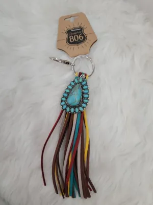 Tassel Keychain: Turquoise