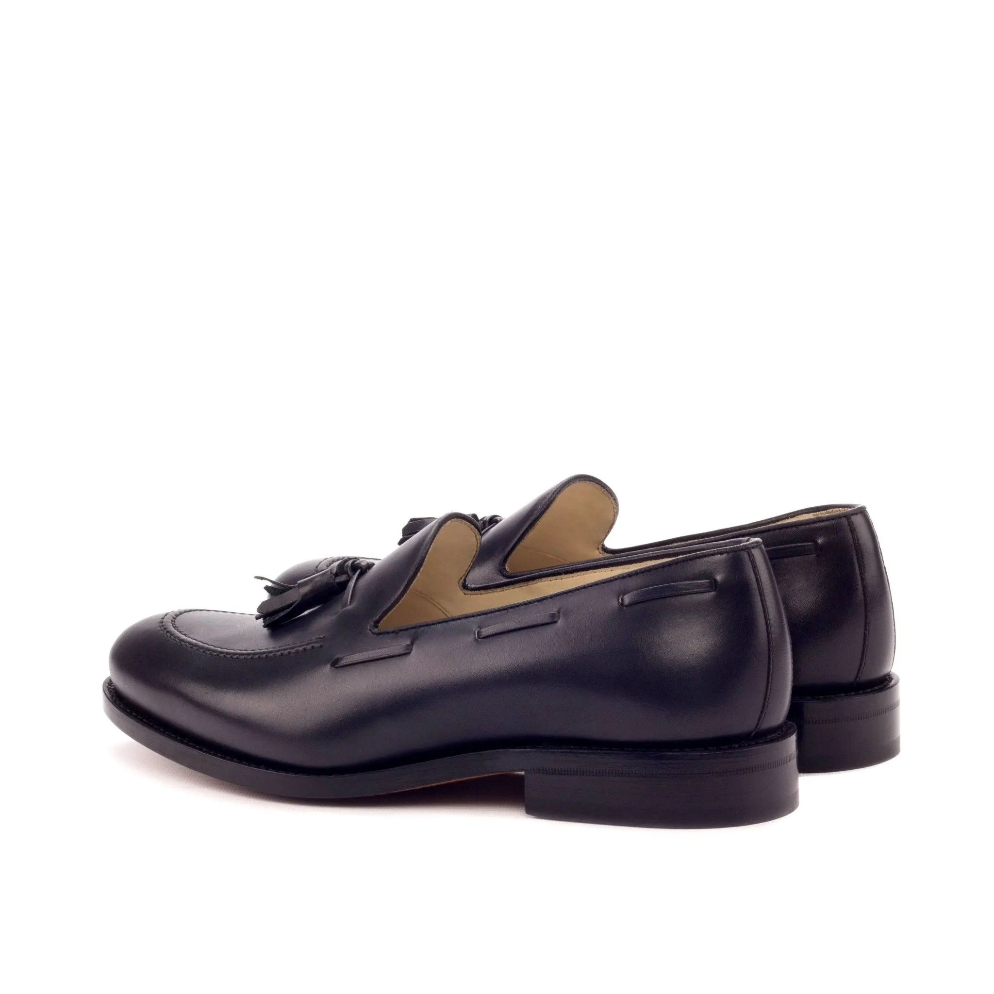 Tassel Loafer in Black Box Calf