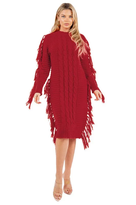 *Tassel Sweater Dress