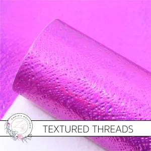 Textured Threads Holo Faux Leather Leatherette ~ Violet ~ 0.86mm