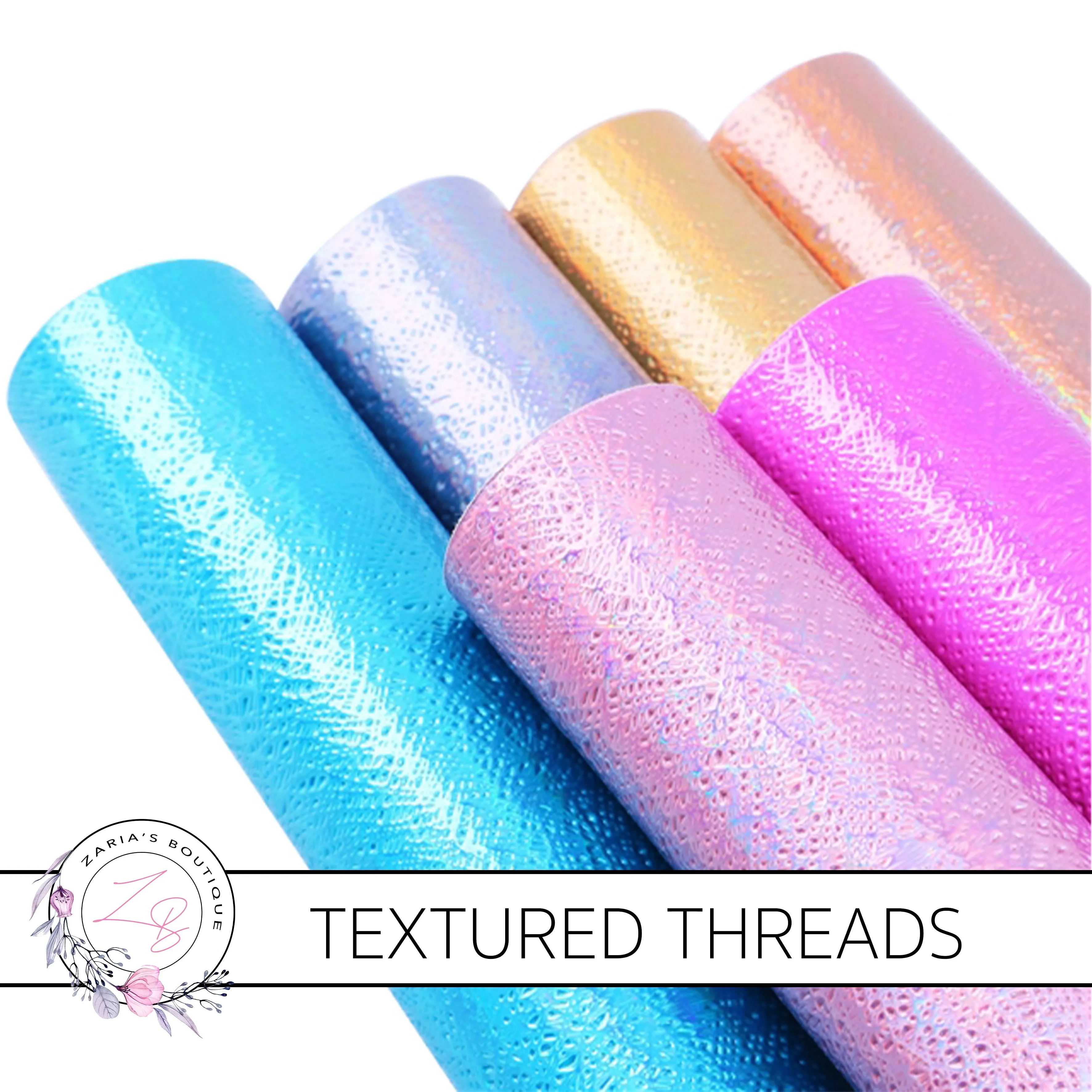 Textured Threads Holo Faux Leather Leatherette ~ Violet ~ 0.86mm