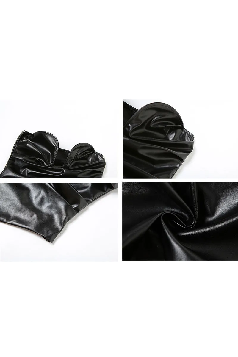 TI0585 Vegan Leather Tube Top