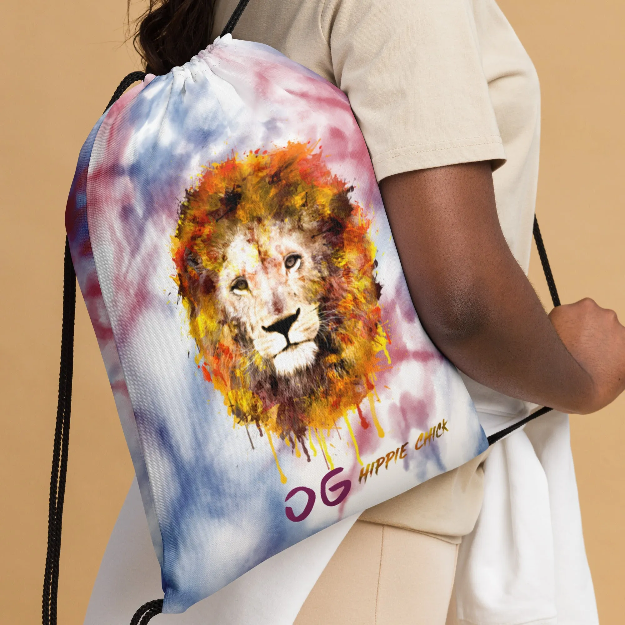 Tie Dye Drawstring Bag