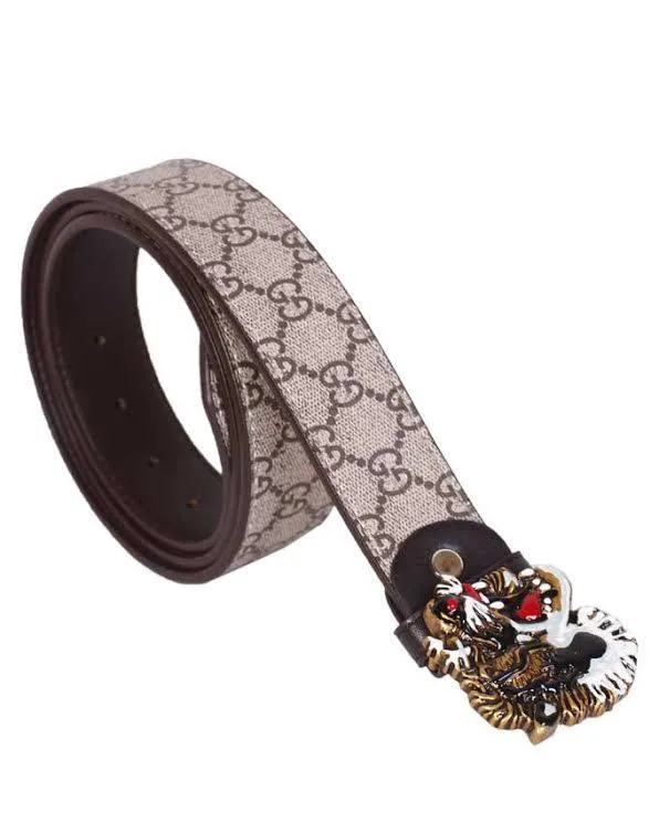 Tiger Buckle Belt Biege