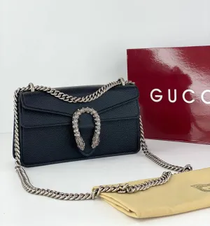 Title (Black Bag): Gucci Dionysus GG Supreme Shoulder Bag