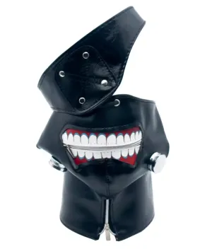 Tokyo Ghoul Kaneki Ken PVC Leather Zipper Mask - Anime Cosplay / Costume /Performance
