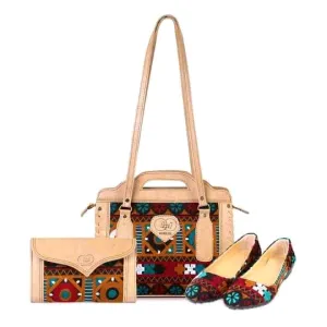 Trendy Matching Tote Bag and Clutch | Complete Your Look with Ballet Shoes Nk-186
