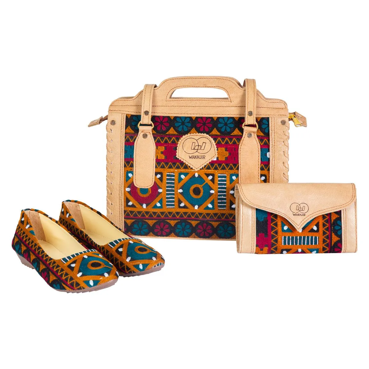 Trendy Matching Tote Bag and Clutch | Complete Your Look with Ballet Shoes Nk-186