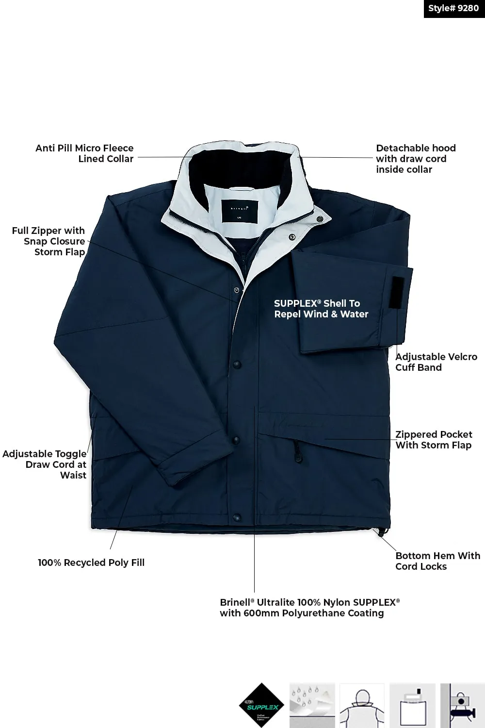 Two Color Mid Length Jacket