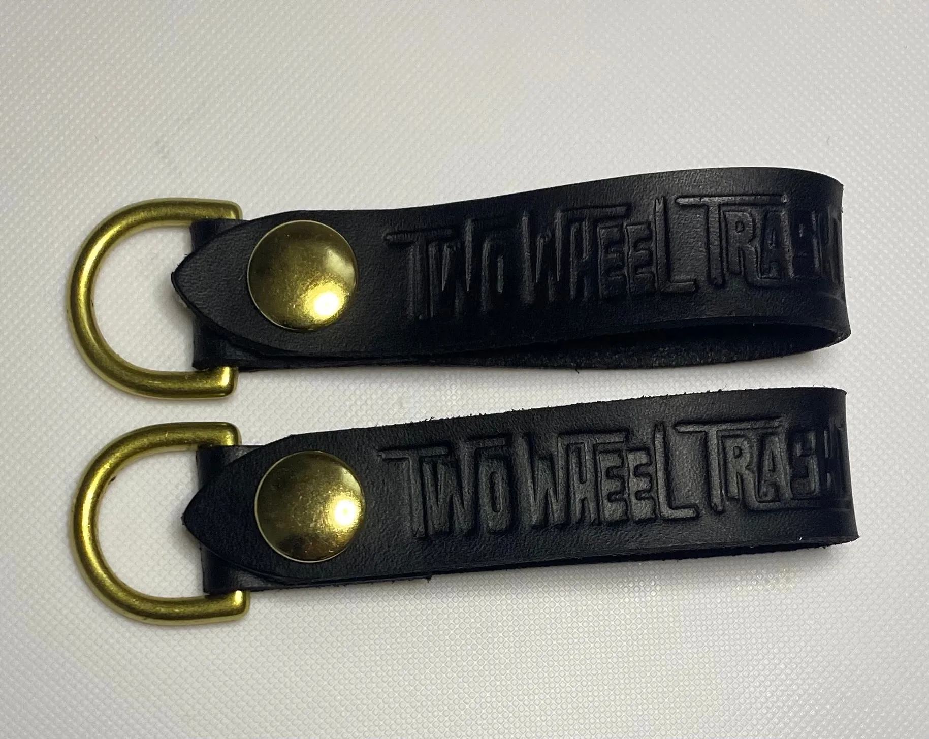 TWT Logo Leather Keychain