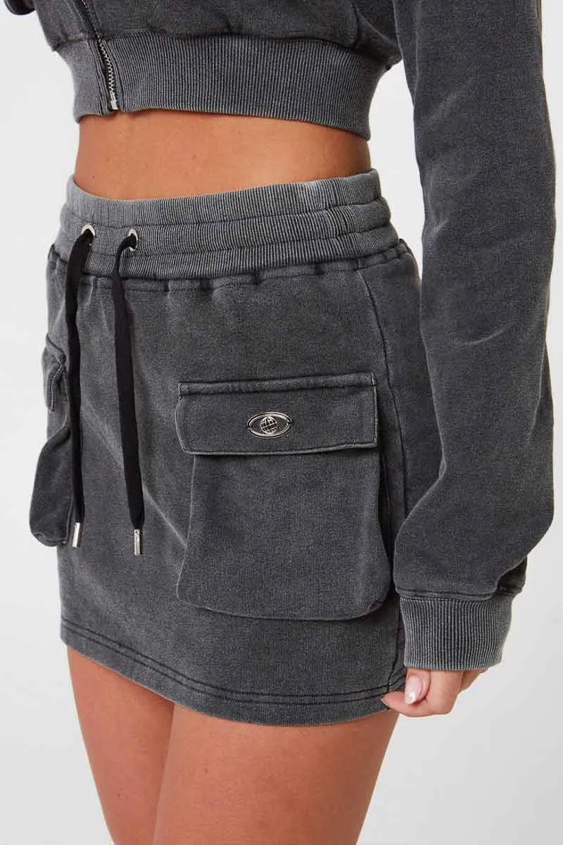 UI672 Crop Jacket Top and Mini Skirt Set