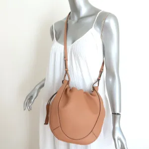 Ulla Johnson Hilma Drawstring Bucket Bag Beige Leather Medium Crossbody NEW