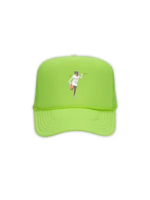 *ULTRA NEW* ENTITLED STRIKE A POSE SIGNATURE TRUCKER IN NEON VODKA LIMEADE
