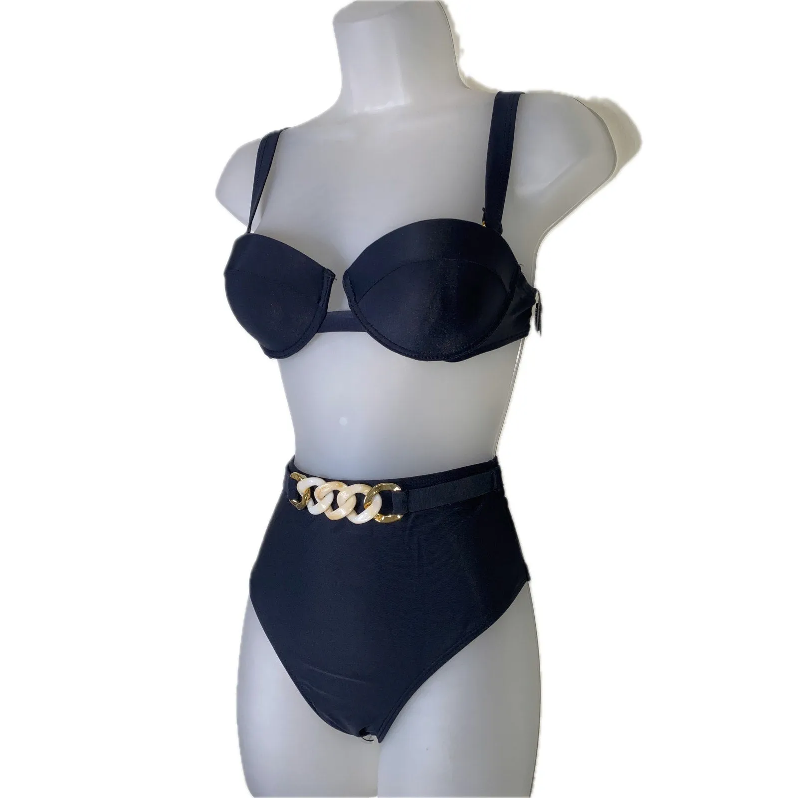 Underwire Black Chain Bikini