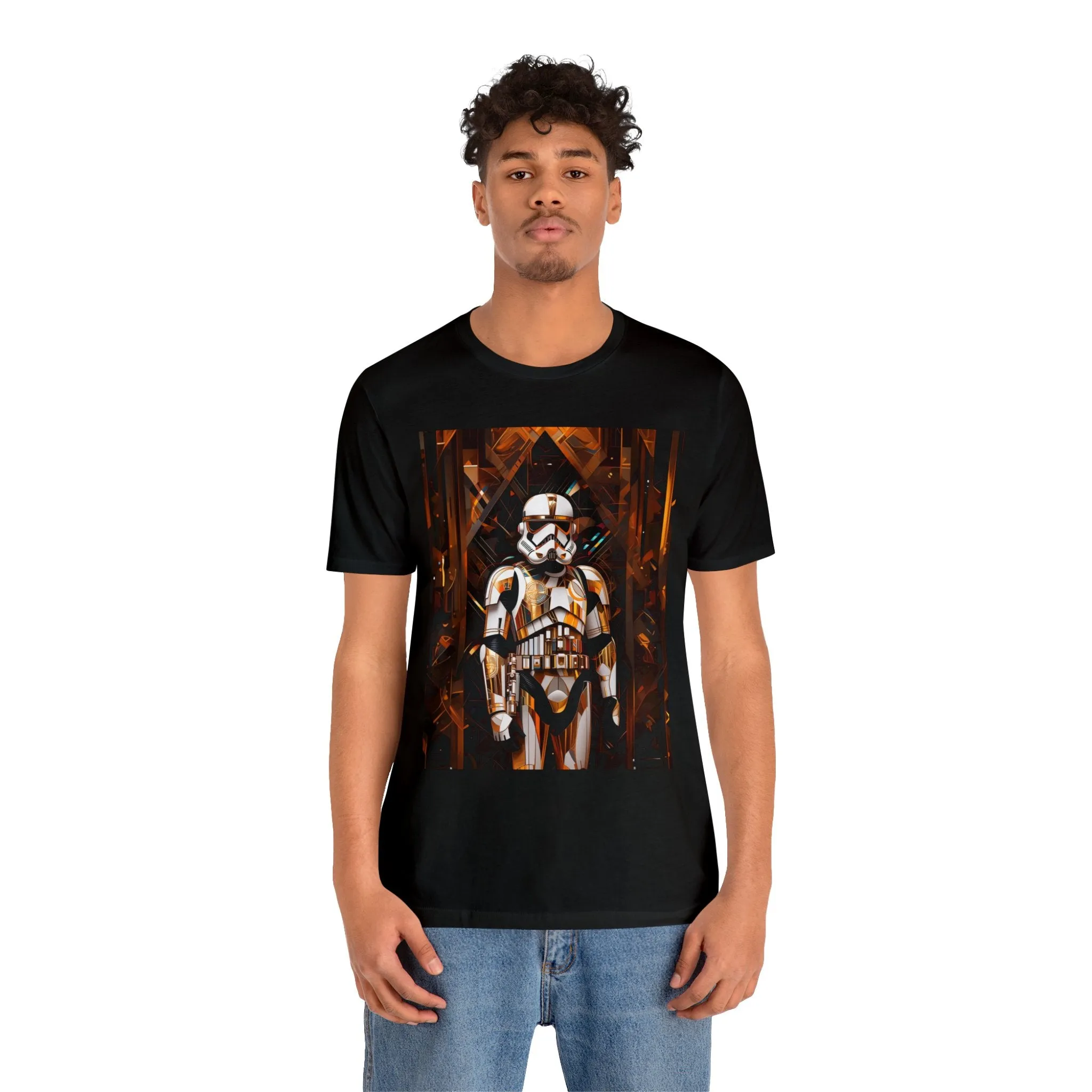 Unisex Jersey Short Sleeve Tee - Storm Trooper Art Deco Style By Frank Lloyd Wright