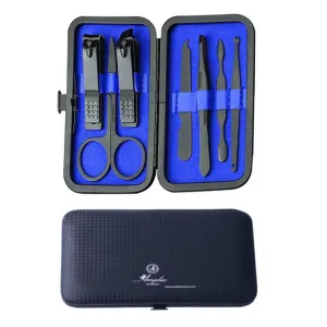Unisex Stainless Steel 7 Piece Sets Dark Blue Manicure & Pedicure Set