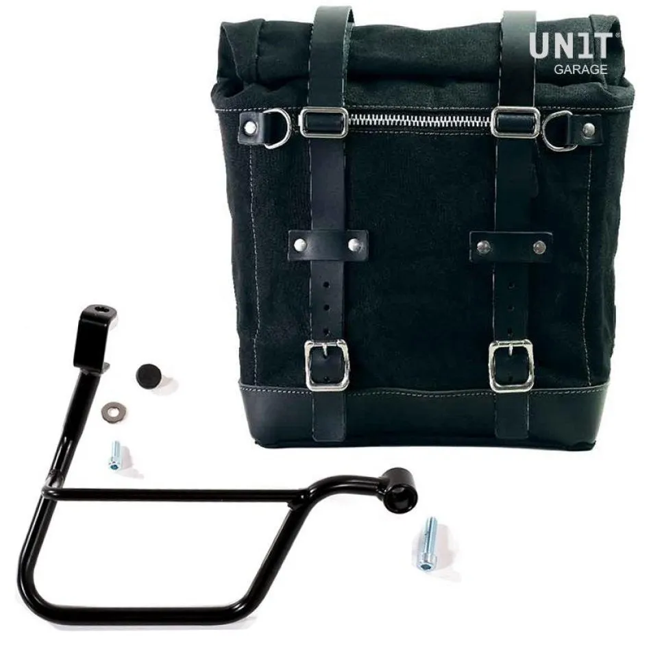UNIT GARAGE CANVAS SIDE PANNIER (22-30L)   RT SUBFRAME FOR TRIUMPH BONNEVILLE T100/T120
