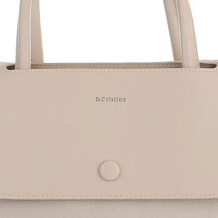 Urban Cream Faux Leather Medium Tote Bag