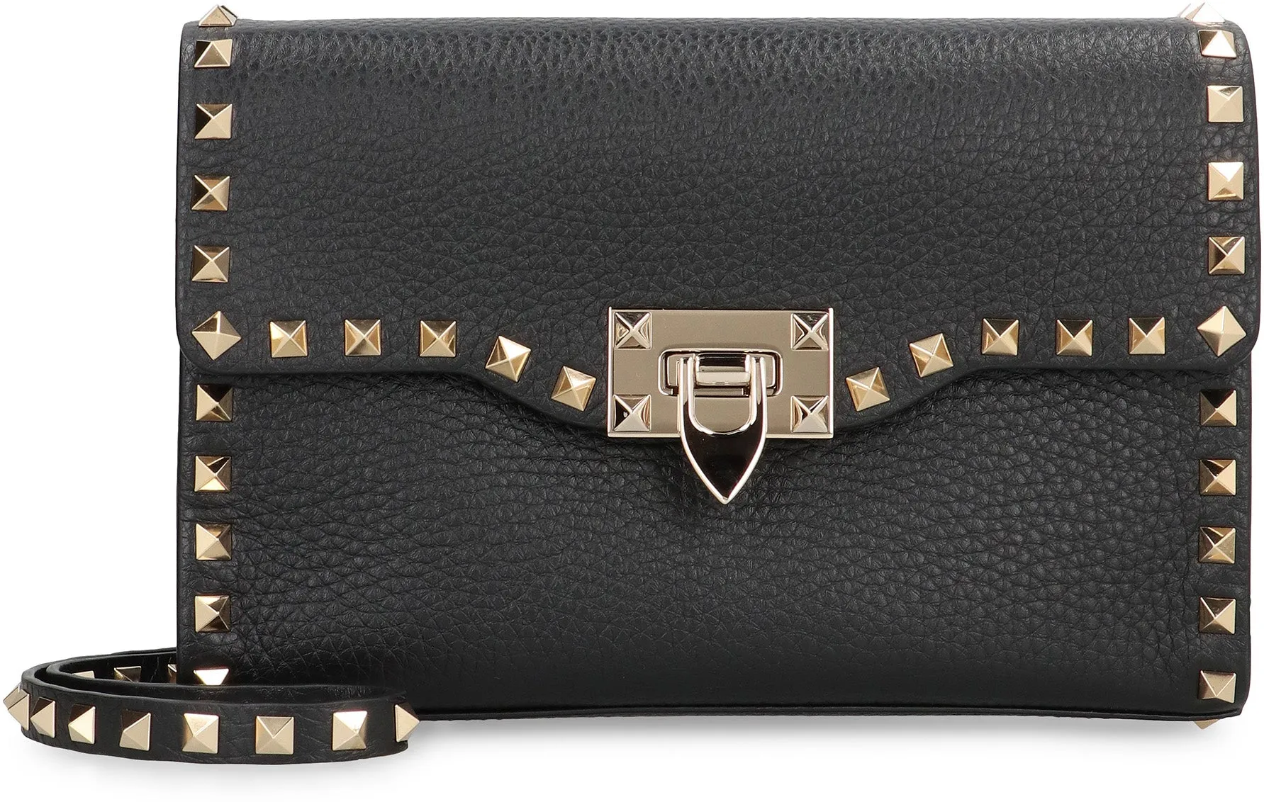 VALENTINO Mini Leather Crossbody Handbag with Decorative Studs