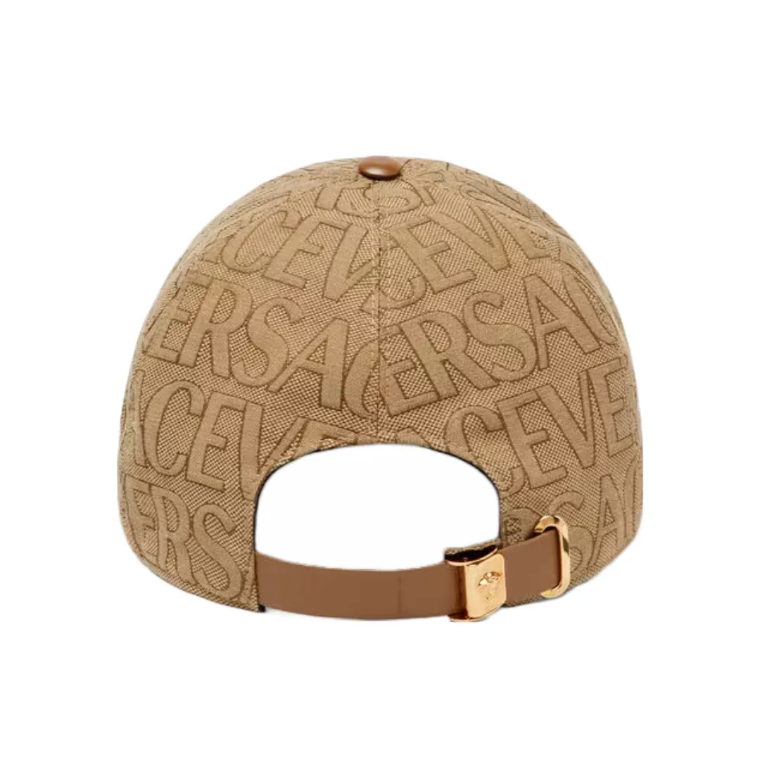 VERSACE ALLOVER BASEBALL CAP BEIGE