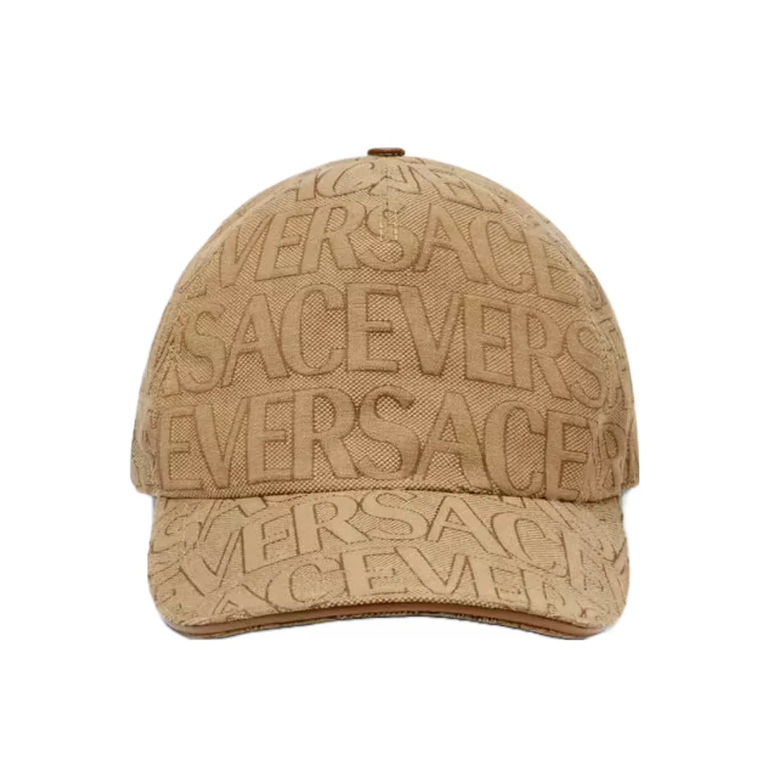 VERSACE ALLOVER BASEBALL CAP BEIGE