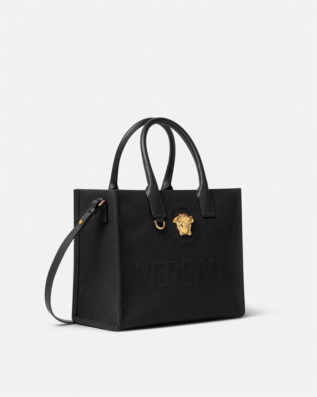 VERSACE La Medusa Canvas Small Tote Bag