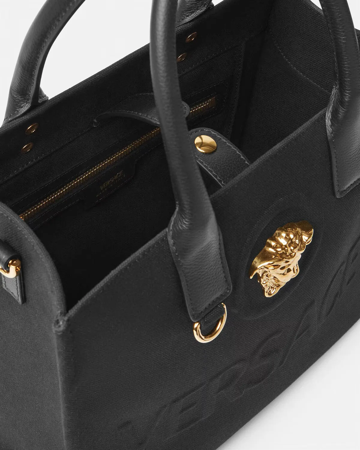 VERSACE La Medusa Canvas Small Tote Bag