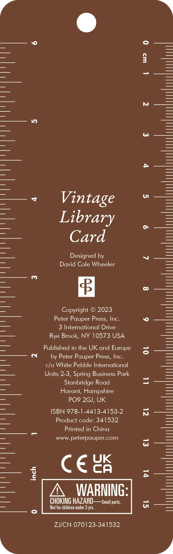 Vintage Library Card Beaded Bookmark