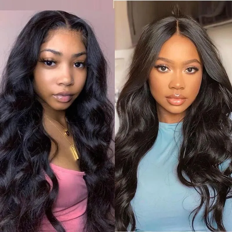 Wavymy Body Wave Hair Virgin Human Hair Weave 4 Bundles with 4x4 Lace Closure