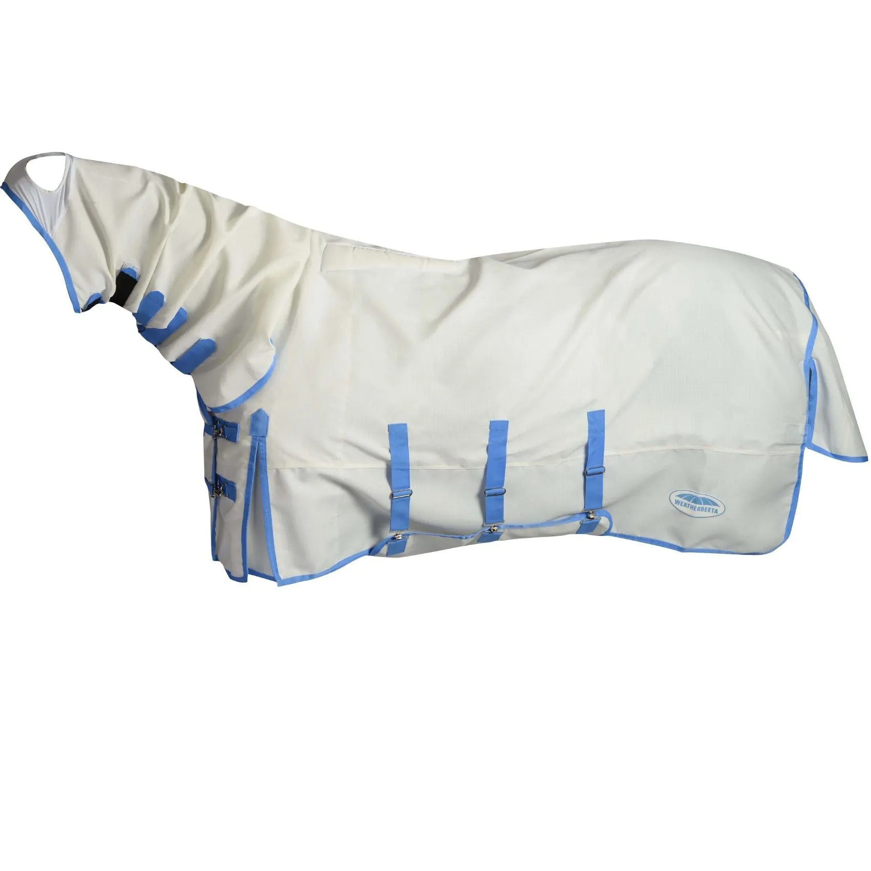 Weatherbeeta ComFiTec Sweet Itch Shield Combo White/Blue