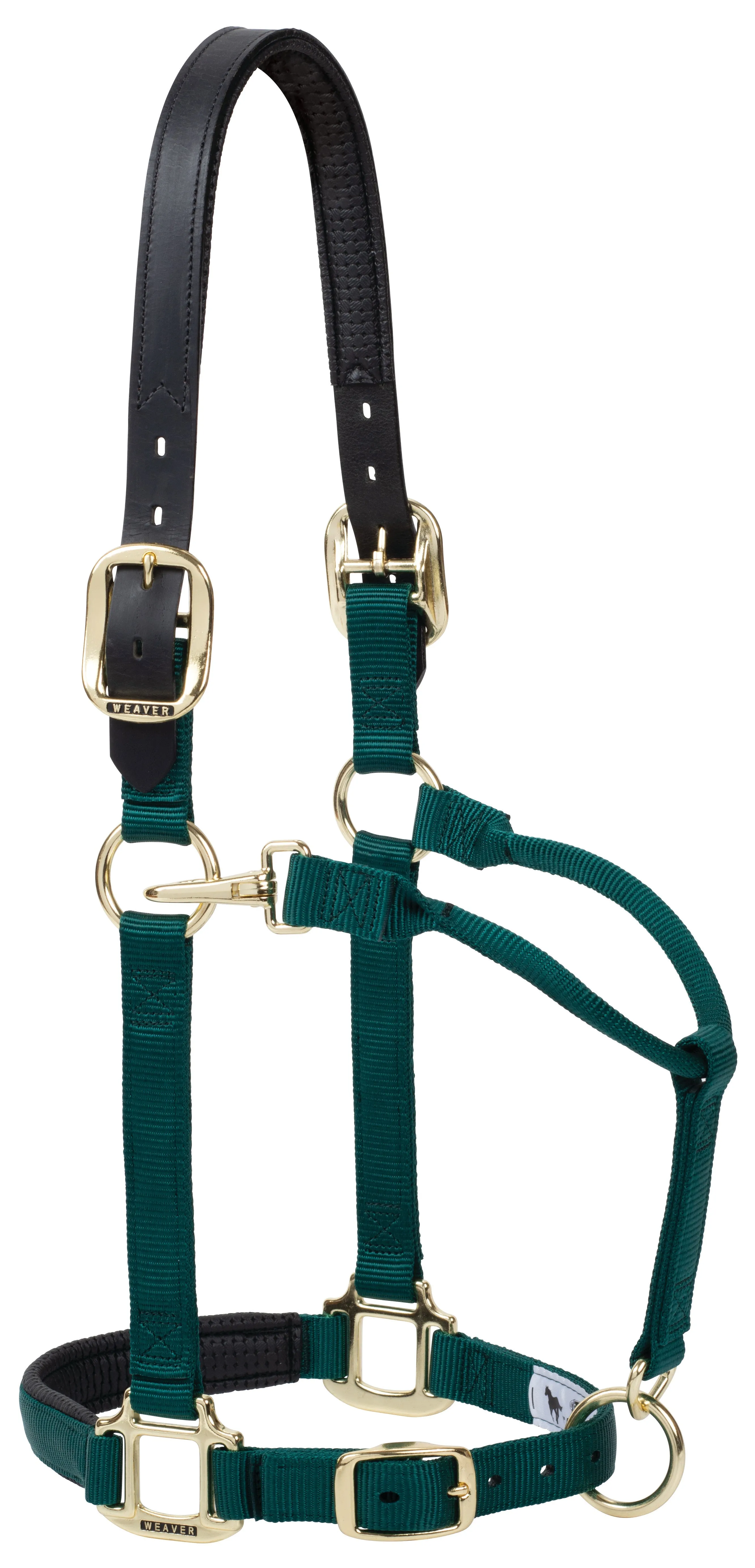 Weaver Breakaway Original Adjustable Chin and Throat Snap Halter, Large Horse (Multiple Color Options)