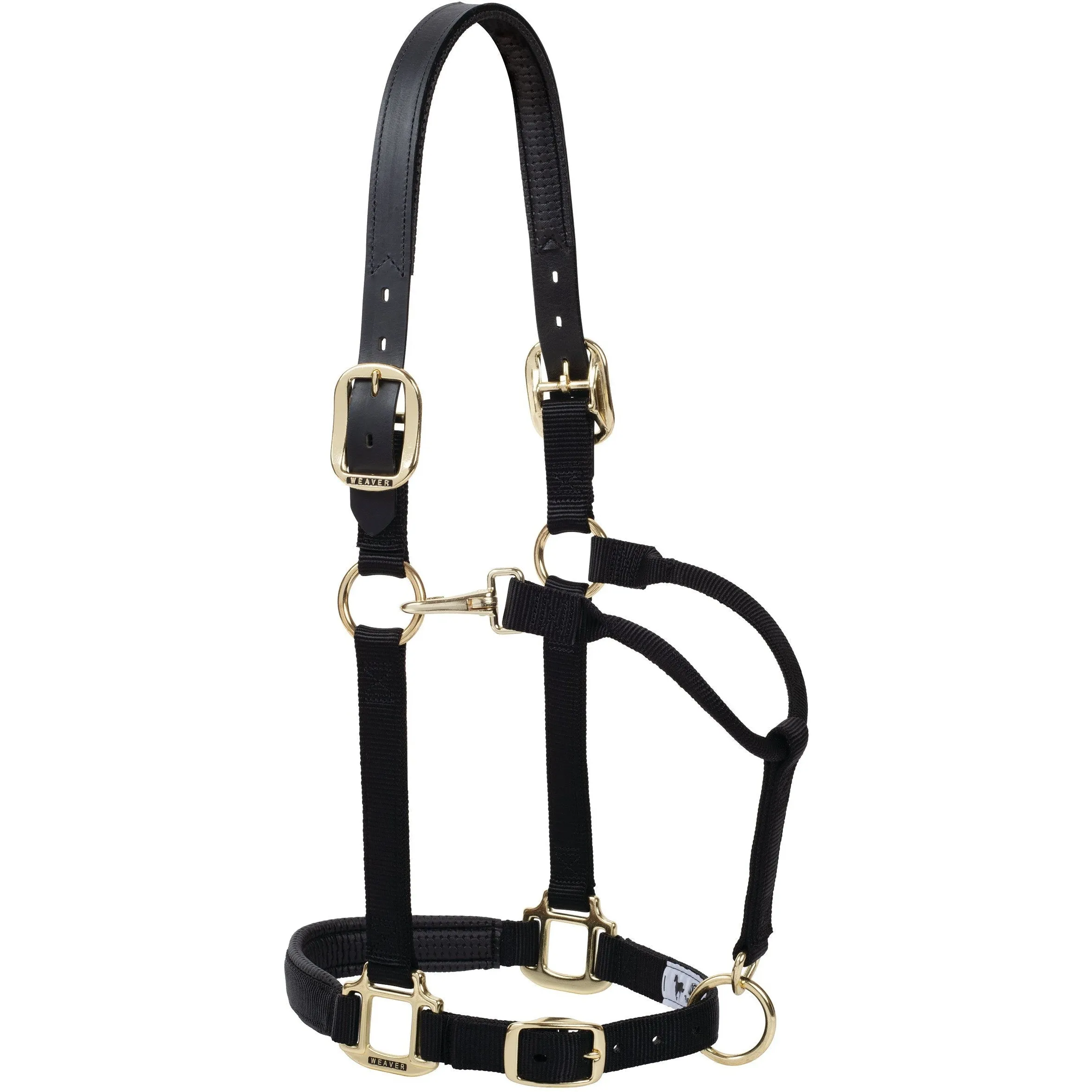 Weaver Breakaway Original Adjustable Chin and Throat Snap Halter, Large Horse (Multiple Color Options)
