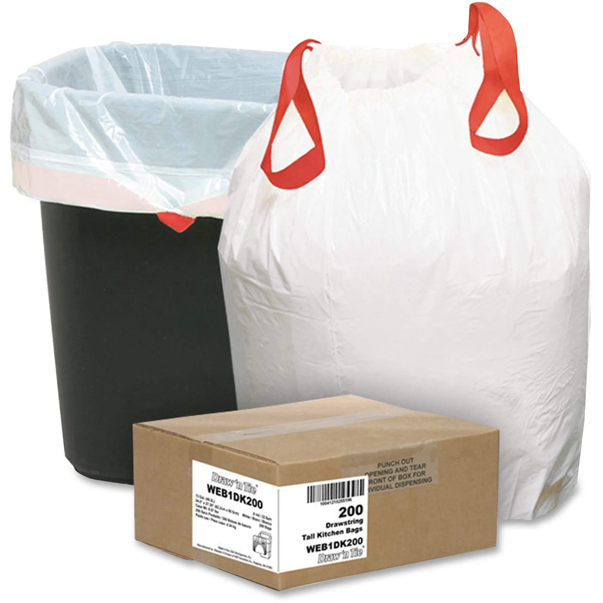 Webster 13 Gallon Drawstring Trash Bags