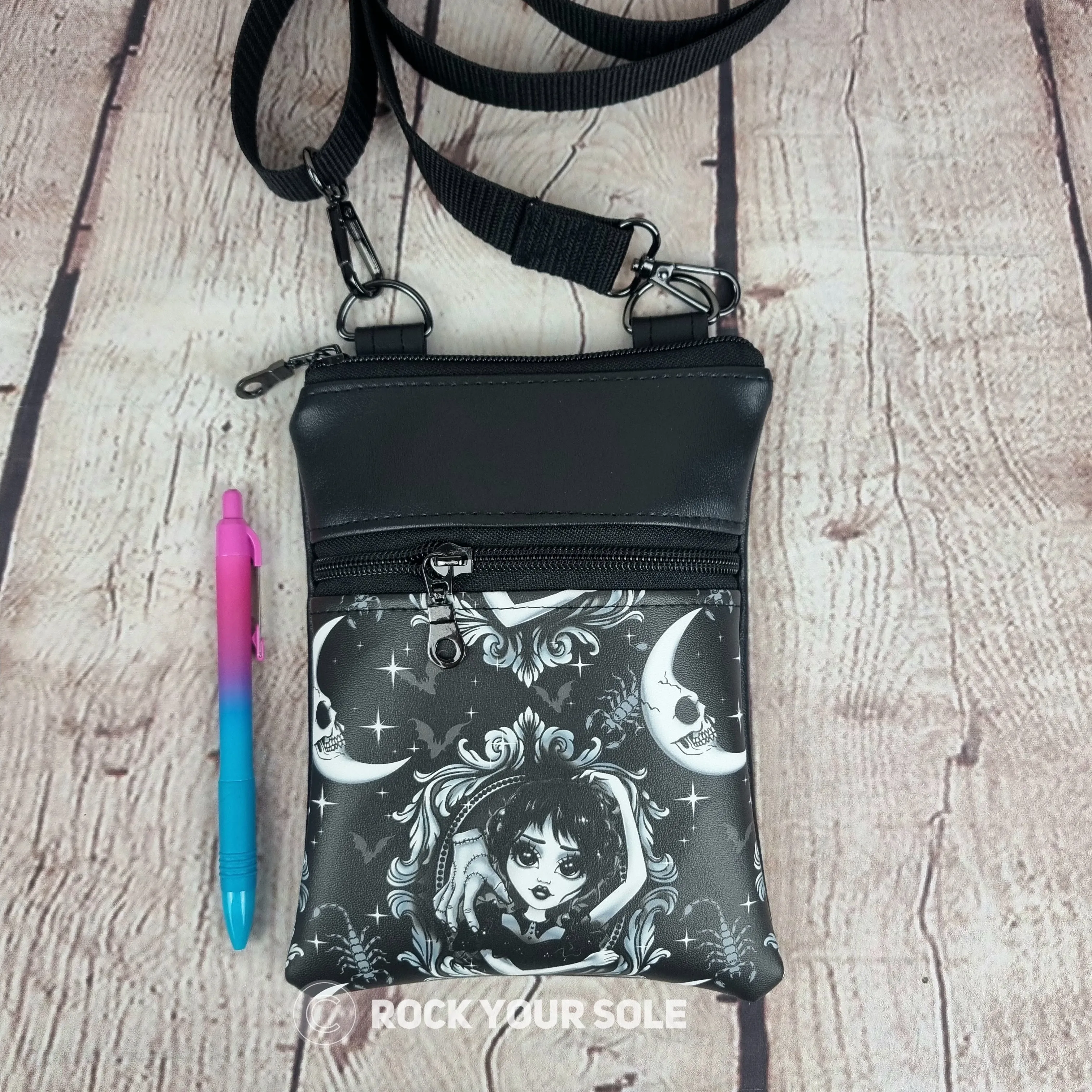 Wednesday Faux Leather Crossbody Phone Bag