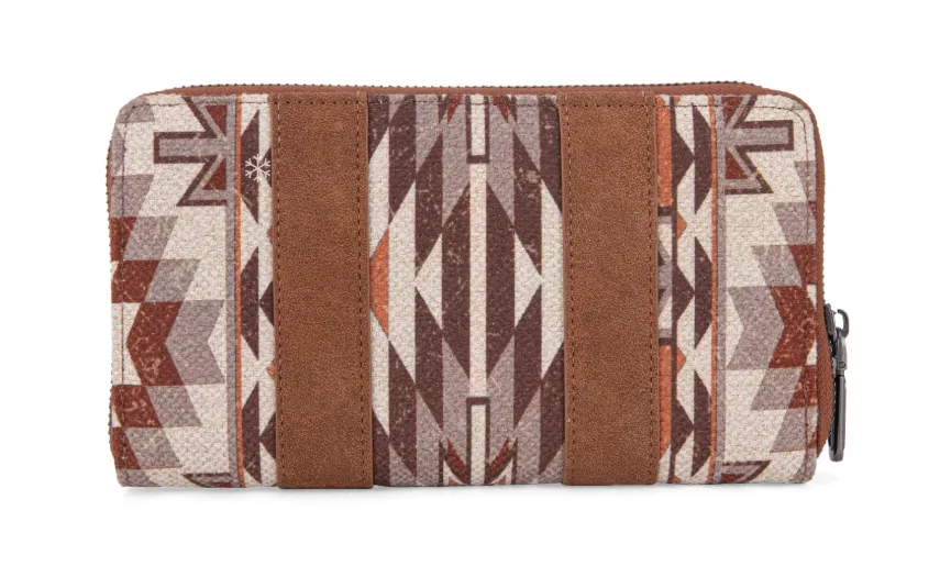 WG2213-W006 Wrangler Southwest Art Print Wallet Tan