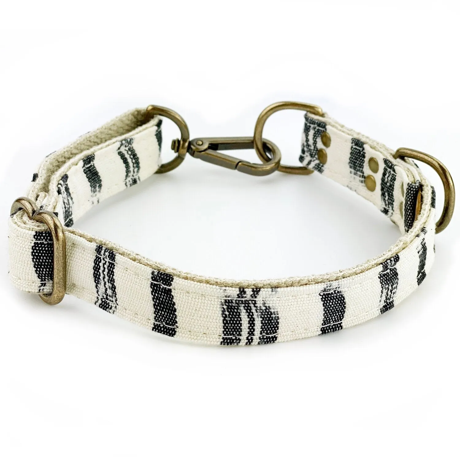 White   Black Dog Collar